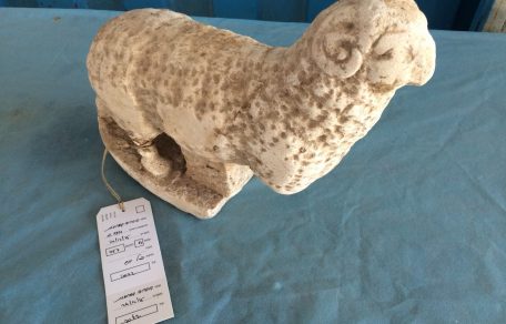 Marble statue of a ram